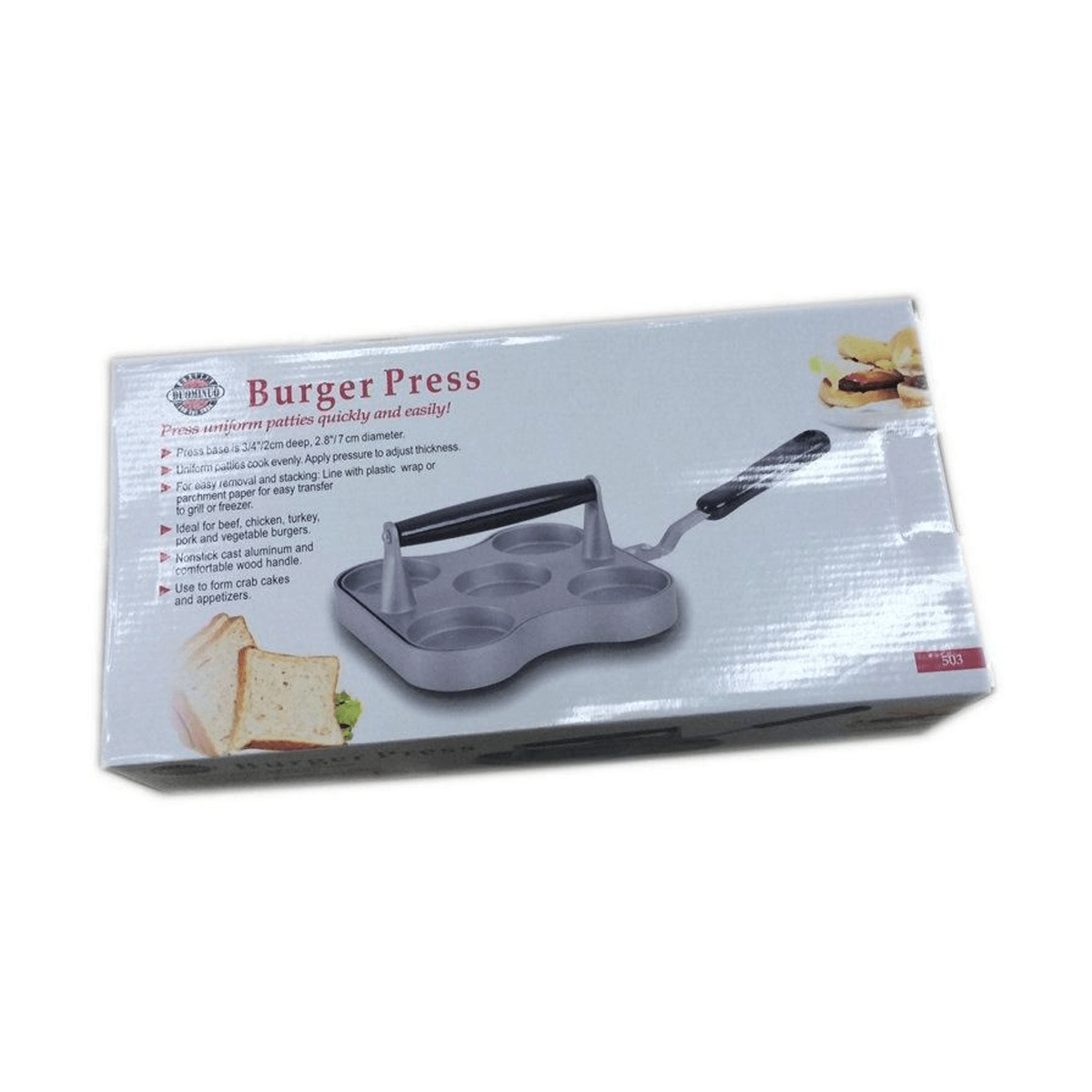 Aluminum Mini Burger Press, 5 Slot Cast - SquareDubai