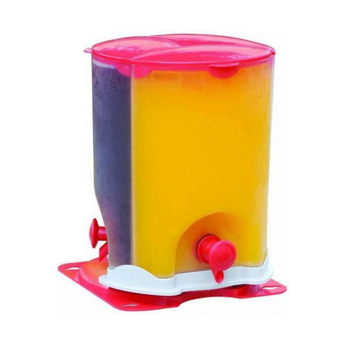 Drink Dispenser, 3 plastic compartments with a separated faucet, 360 degrees rotatable - SquareDubai