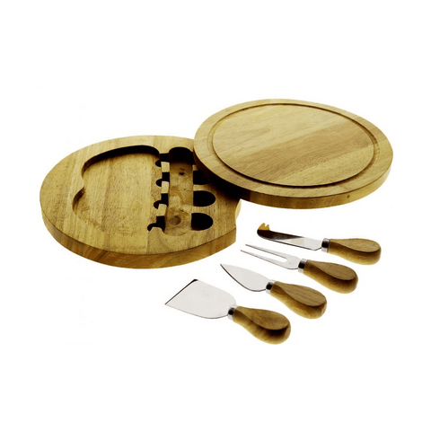 Cheese Cutter Set 5 Piece with Wooden Board - SquareDubai