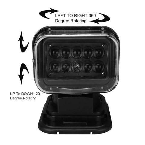 Cree LED Search Light 360 Degree Rotating, Remote Control Work Light, Emergency Light, Garden, Car Light, Home etc - SquareDubai