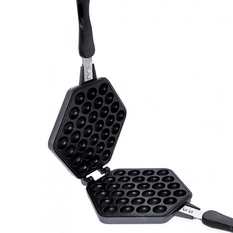 SQUARE  Egg Shaped WaffLE Pan 17x21cm, Black