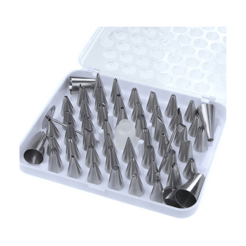 52pcs Icing Piping Nozzles Tips Tool Set For Cake Puff Decorating Sugarcraft Pastry - SquareDubai