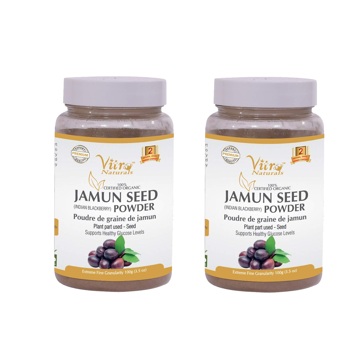 VITRO Organic Jamun Powder 100 gm Pack of 2