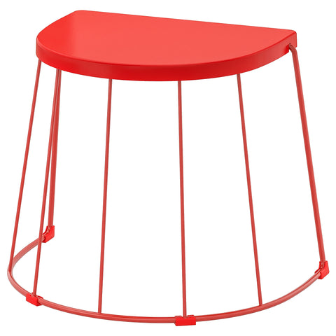 TRANARÖ Stool/side table, in/outdoor, red 56x41x43 cm