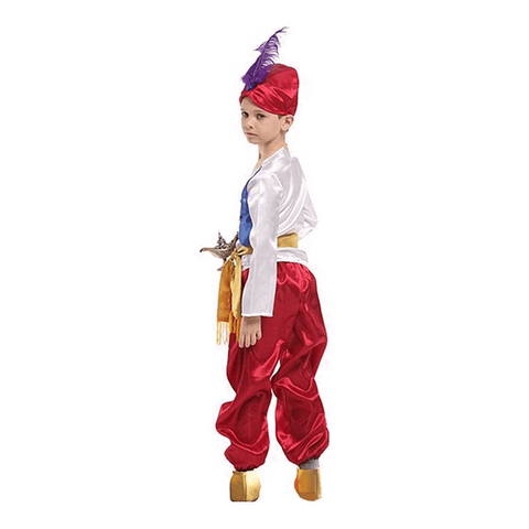 Aladdin Suit Hat Boy's Arabian Prince Costume (Large)