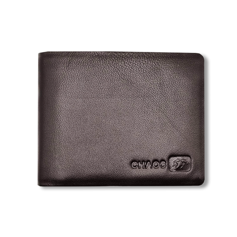 Men Tan Genuine RFID Leather Wallet - Regular Size (5 Card Slots) - Chaos