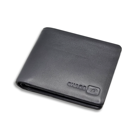 Men Olive Genuine RFID Leather Wallet - Regular Size (5 Card Slots) - Chaos