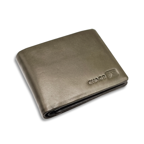 Men Brown Genuine RFID Leather Wallet - Regular Size (5 Card Slots) - Chaos