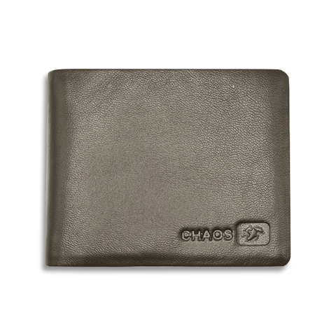 Men Blue Genuine RFID Leather Wallet - Regular Size (5 Card Slots) - Chaos