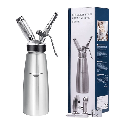 Cream Whipper Stainless Steel, Profesional Whipped Cream Dispenser