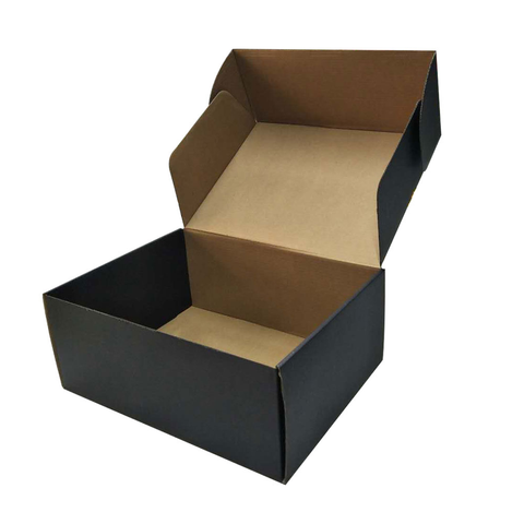Black Corrugated Kraft Boxes for Ecommerce 15x14x8 Cm – (10Pc Pack)