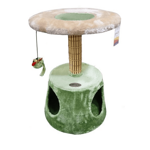 ATRY CATRY SCRATCH POST 40 x 40 x 60 CMS FOR SCRATCHING REST OR SLEEP N PLAY W HANGING TOY - SquareDubai
