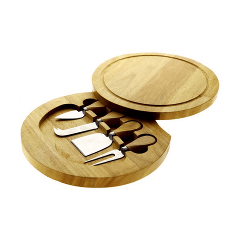 Cheese Cutter Set 5 Piece with Wooden Board - SquareDubai