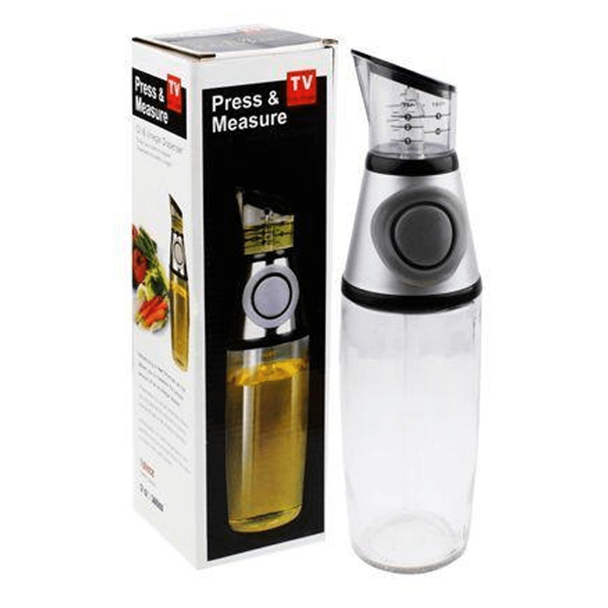 Press And Measure Oil And Vinegar Dispenser  500ml