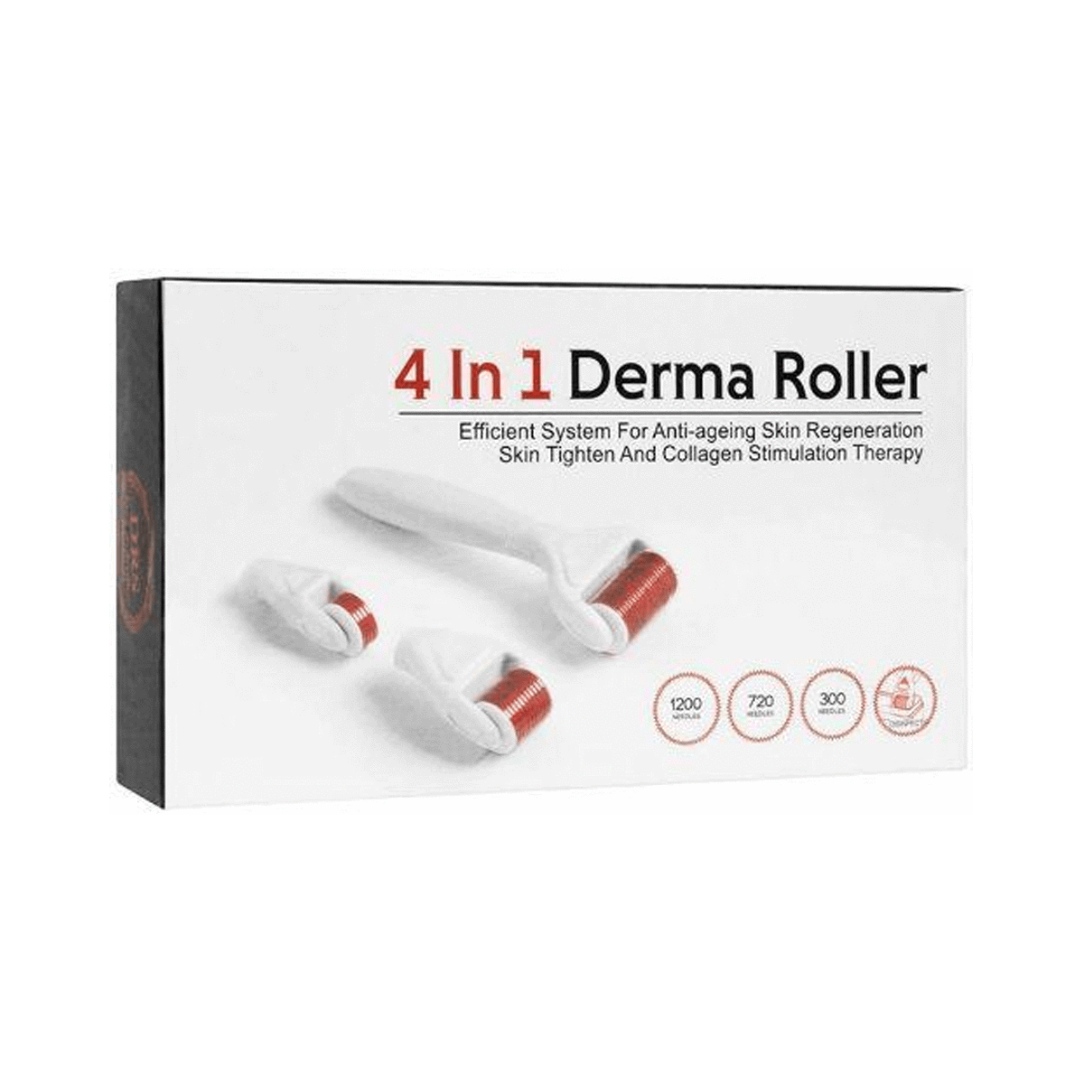 4 in 1 Derma Roller Set 0.5mm 1.0mm 1.5mm Titanium Micro Needles With Travel Case - SquareDubai