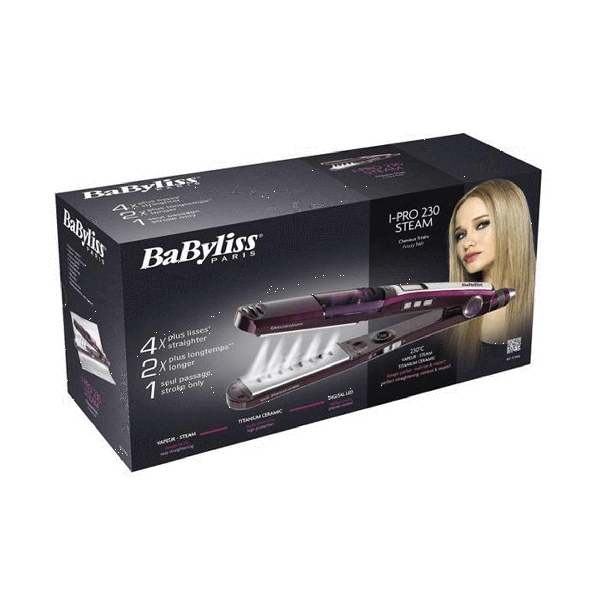 Babyliss iPro 230 Steam Hair Straightener and Mini Straightener - ST396E - SquareDubai