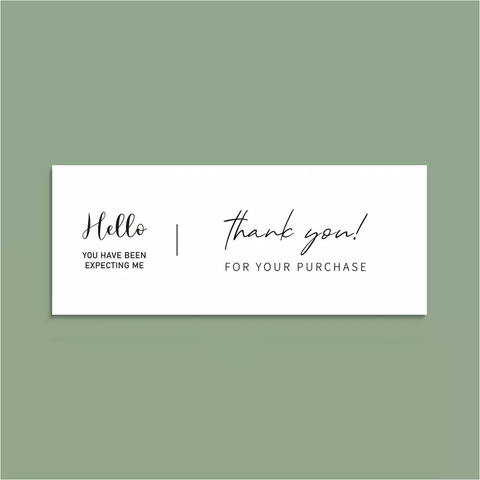 Willow 50Pc Pack Thank You For Your Purchase  Sticker For Box (15.5x6.5Cms) - Sky Blue