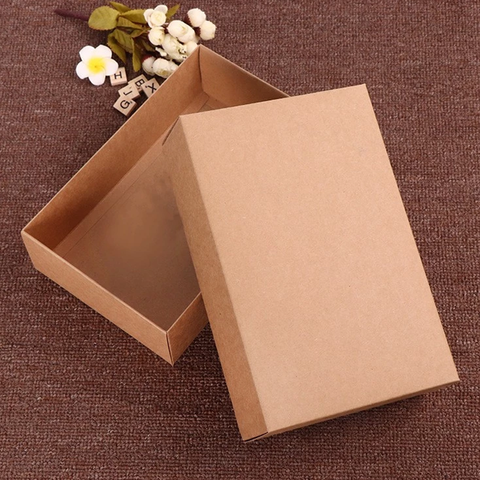 Large 10Pc Pack Premium Brown Kraft Two Piece Gift Boxes 26 x 20 x 8 Cms - Willow