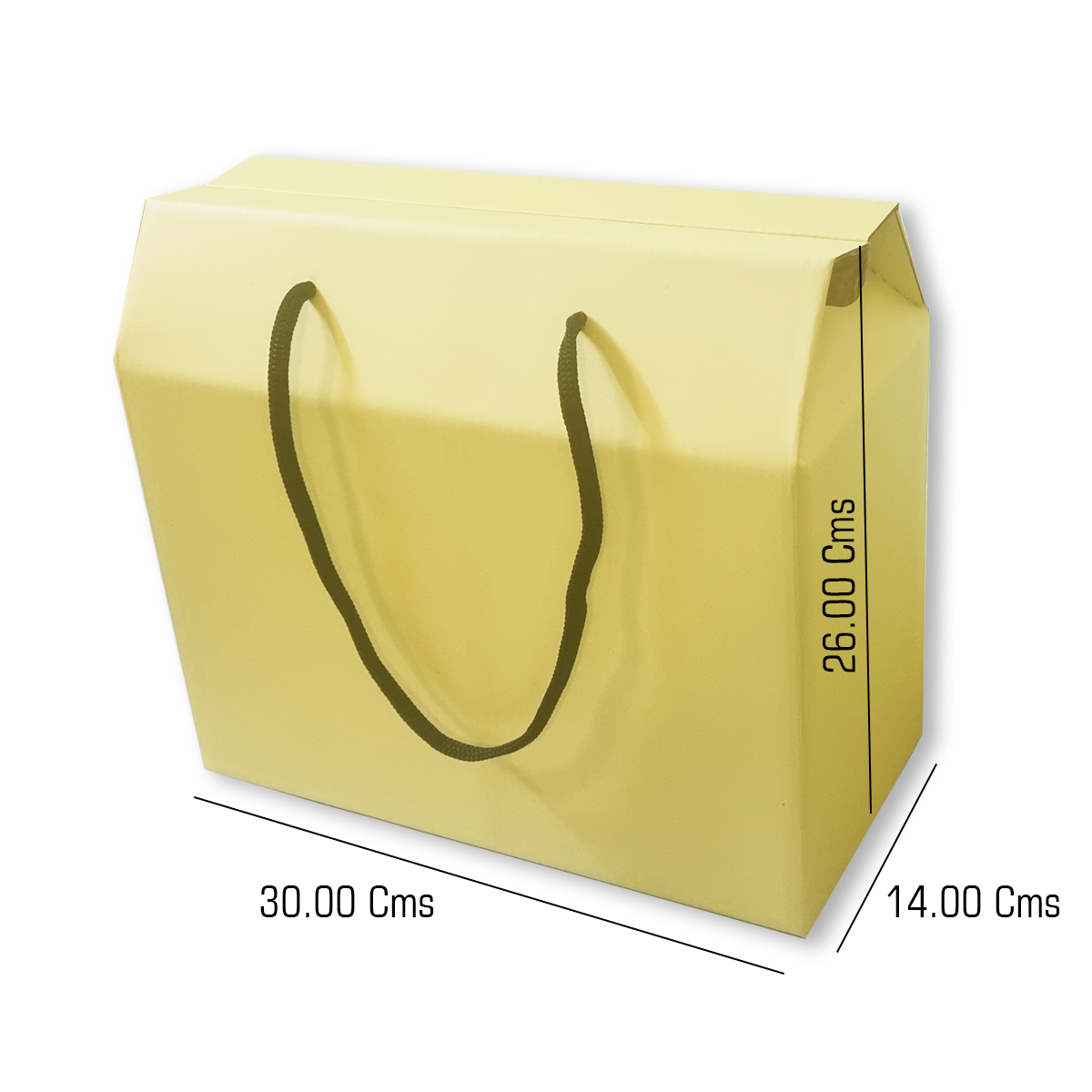 Heavy Duty Medium GREEN Kraft Corrugated Boxes with Rope Handles  30x14x26Cm (10Pc Pack) - Willow