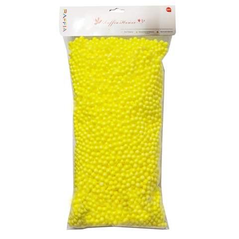 Thermocol Colourful Confetti Balls For Gift Box Filling 50g - Yellow