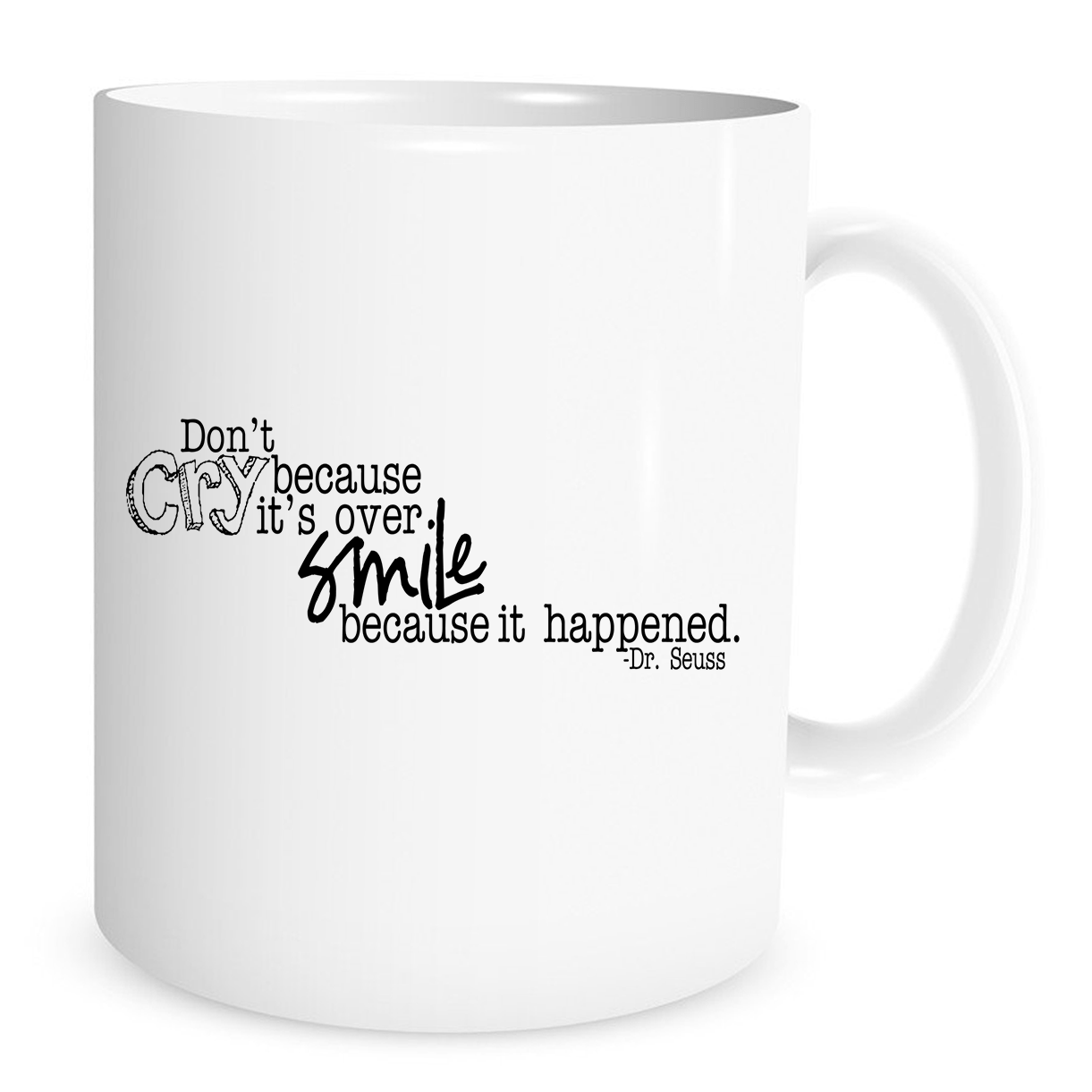 Dont cry because it is over . . . - 11 Oz Coffee Mug