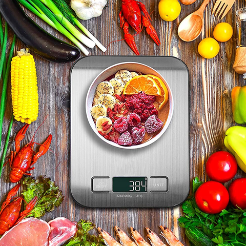 Digital Kitchen Food Scale  Electronic Weighing Scale, Silver, 10kg/1g,